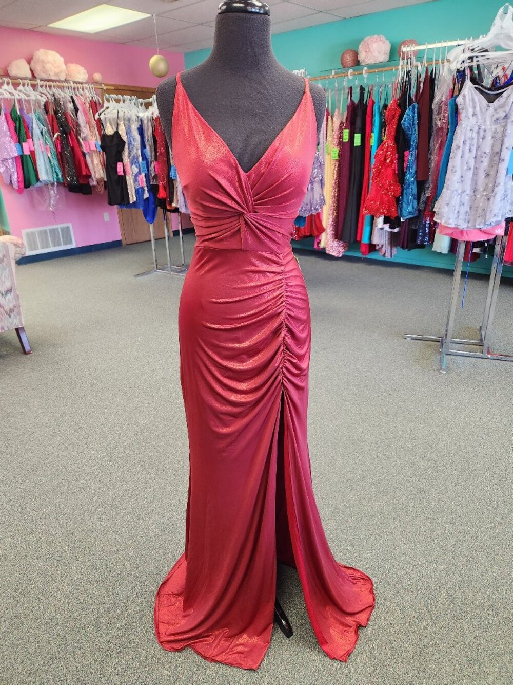 Maniju MF2924 Size 10 Dark Red Prom Dress